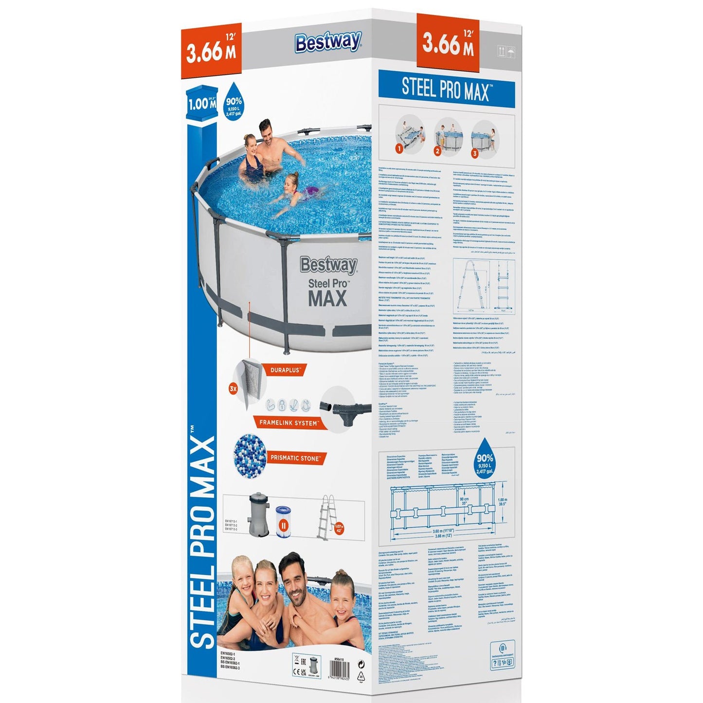 Steel Pro Max Pool 3.66 x 1.00m