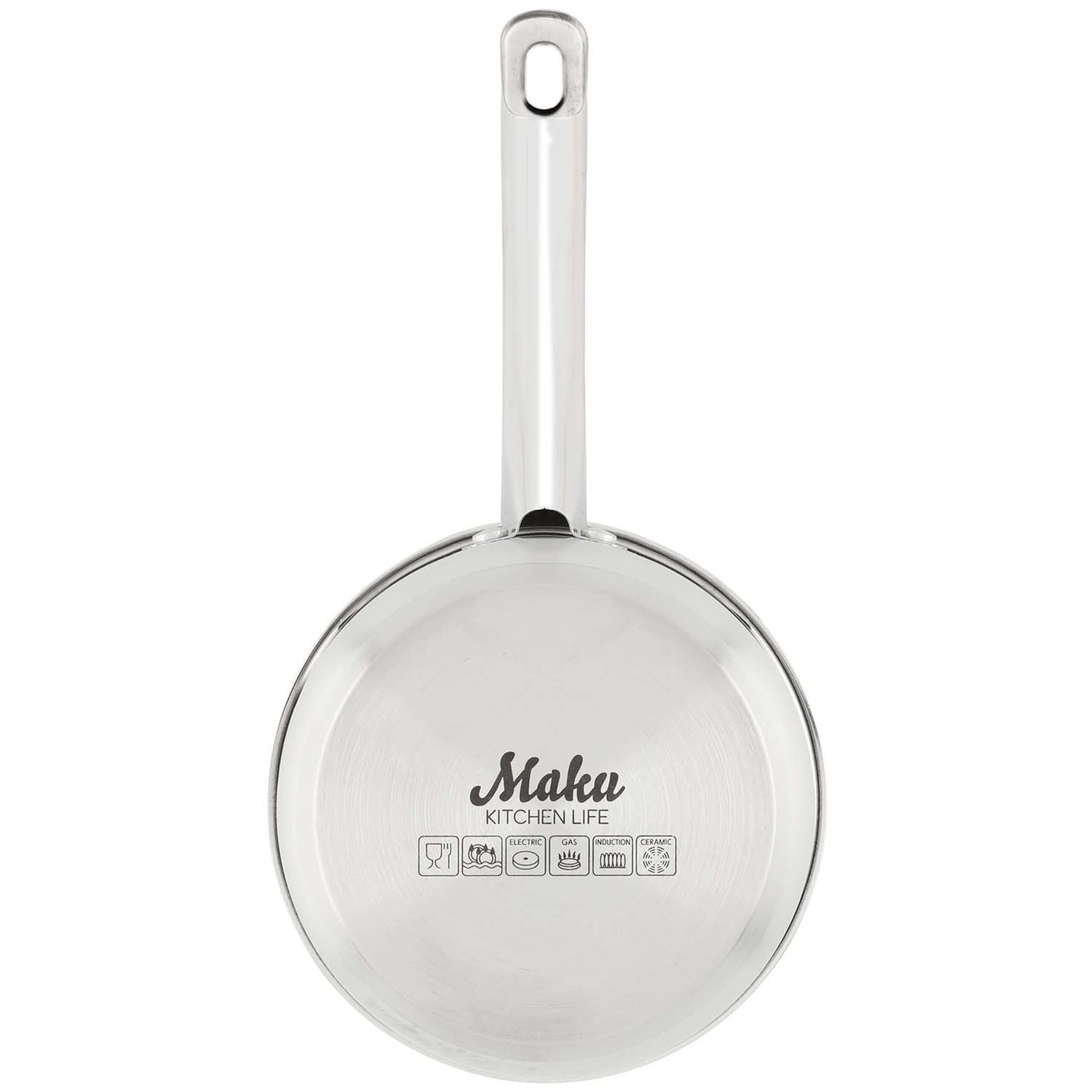 Steel Saucepan with Glass Lid, 1.5L Capacity