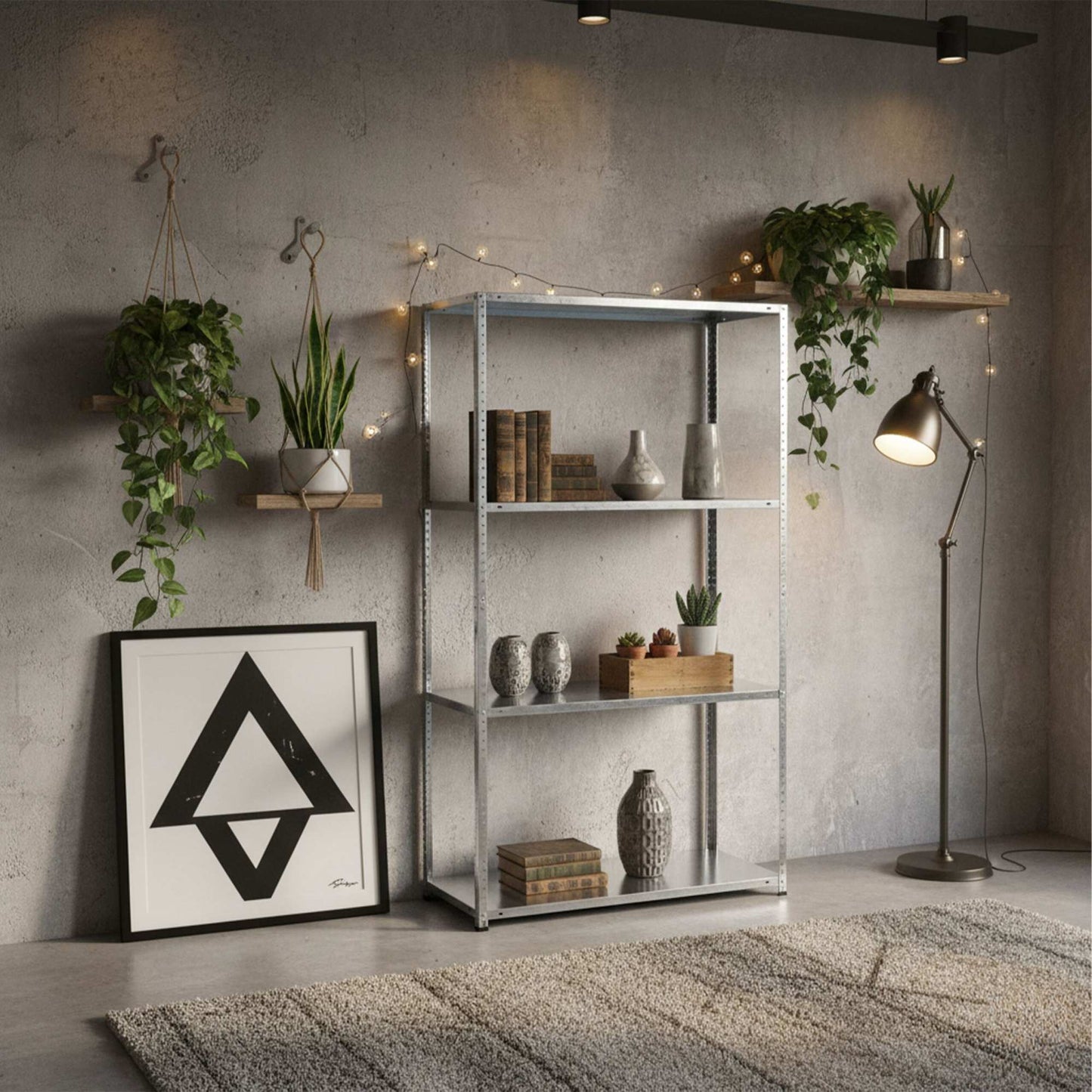 Steel Shelving Unit, 160kg Capacity, Bolt-Together