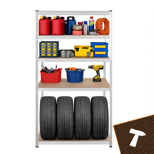 Steel Storage Rack, 5 Shelves, 180x100x60 cm, 1 Ton Capacity