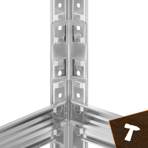 Steel Storage Rack, 5 Shelves, 180x100x60 cm, 1 Ton Capacity