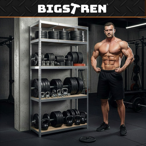 Steel Storage Rack, 5 Shelves, 180x100x60 cm, 1 Ton Capacity
