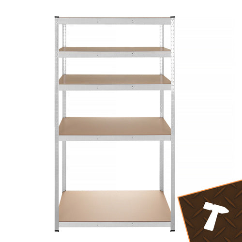 Steel Storage Rack, 5 Shelves, 180x100x60 cm, 1 Ton Capacity
