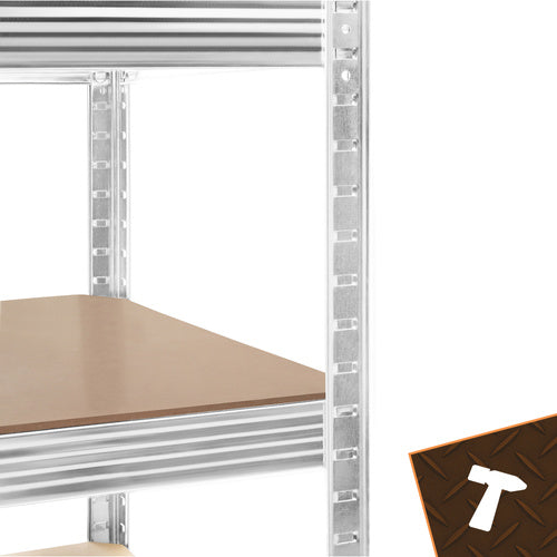 Steel Storage Rack, 5 Shelves, 180x100x60 cm, 1 Ton Capacity