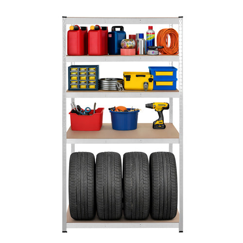 Steel Storage Rack, 5 Shelves, 180x100x60 cm, 1 Ton Capacity