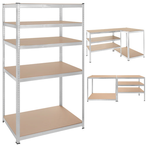 Steel Storage Rack, 5 Shelves, 180x100x60 cm, 1 Ton Capacity