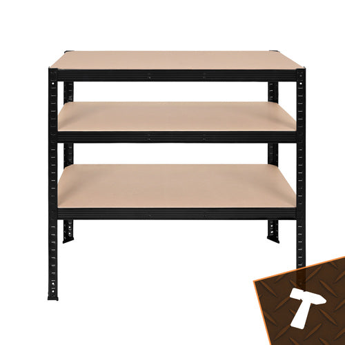 Steel Storage Rack, 5 Shelves, 180x90x40 cm, Black