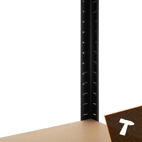 Steel Storage Rack, 5 Shelves, 180x90x40 cm, Black