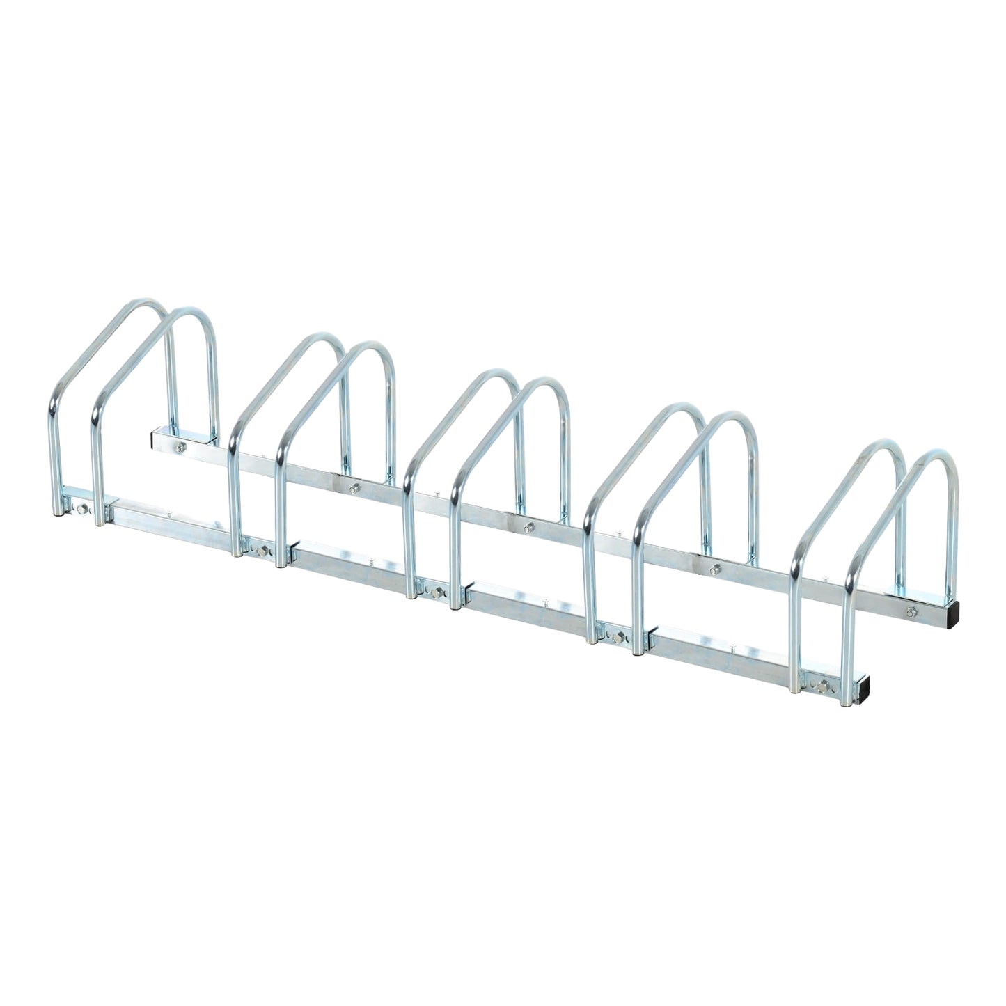 Steel bicycle rack - floor and wall mount, fits up to 6 bicycles
