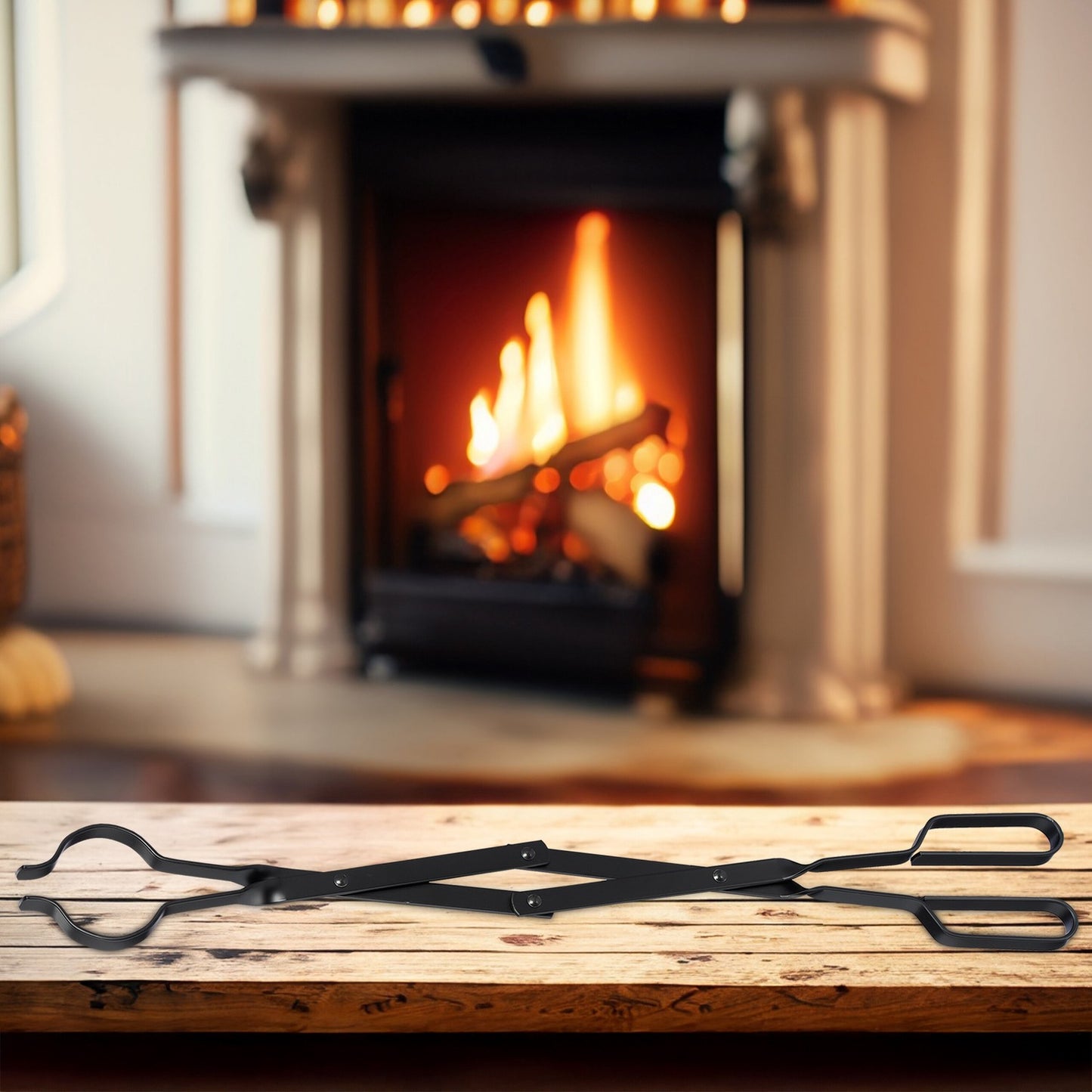 Steel fireplace rod