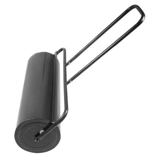 Steel lawn roller with water and sand roller Lawn roller with heavy roller Hand roller with U-shaped handle Black