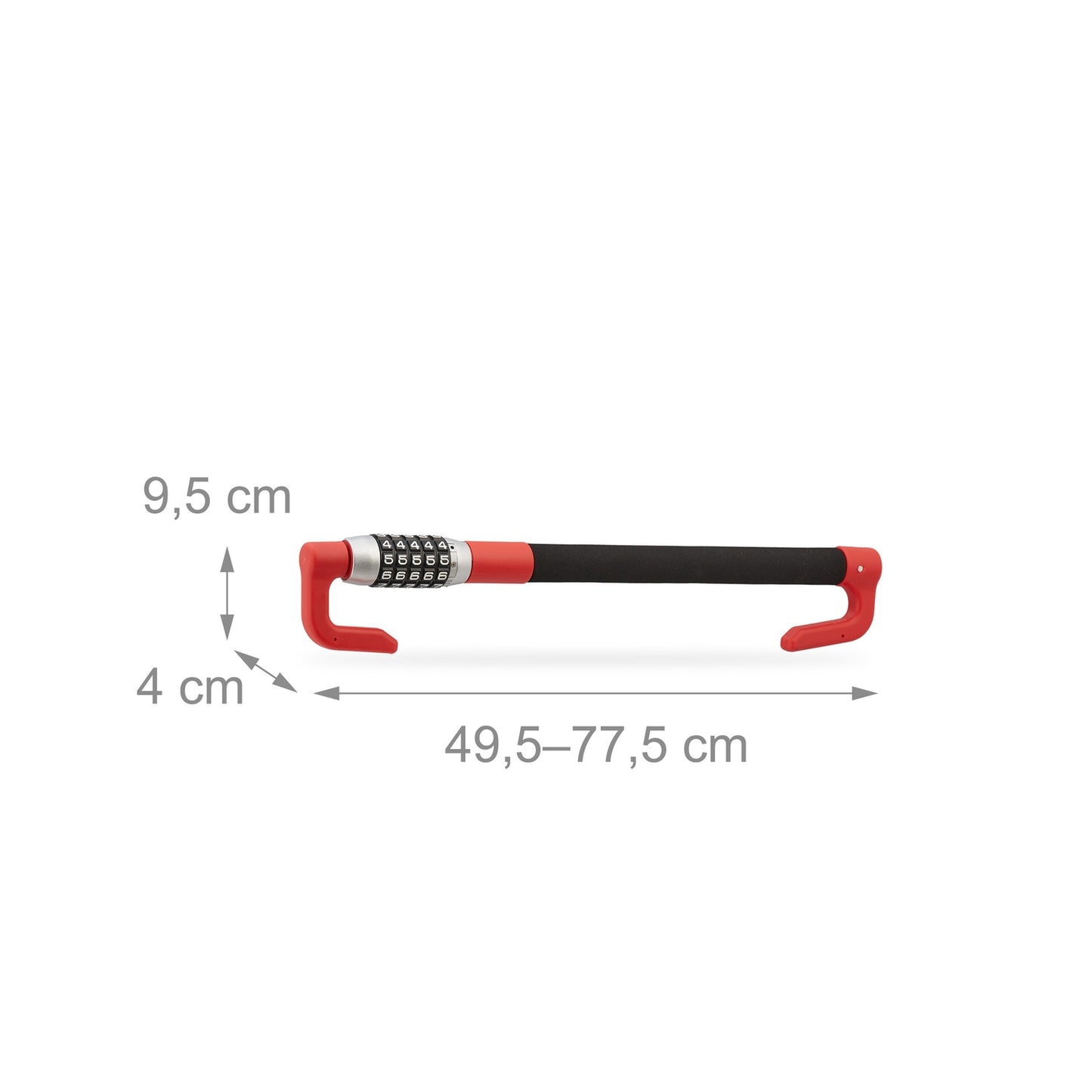 Steering wheel lock with number combination