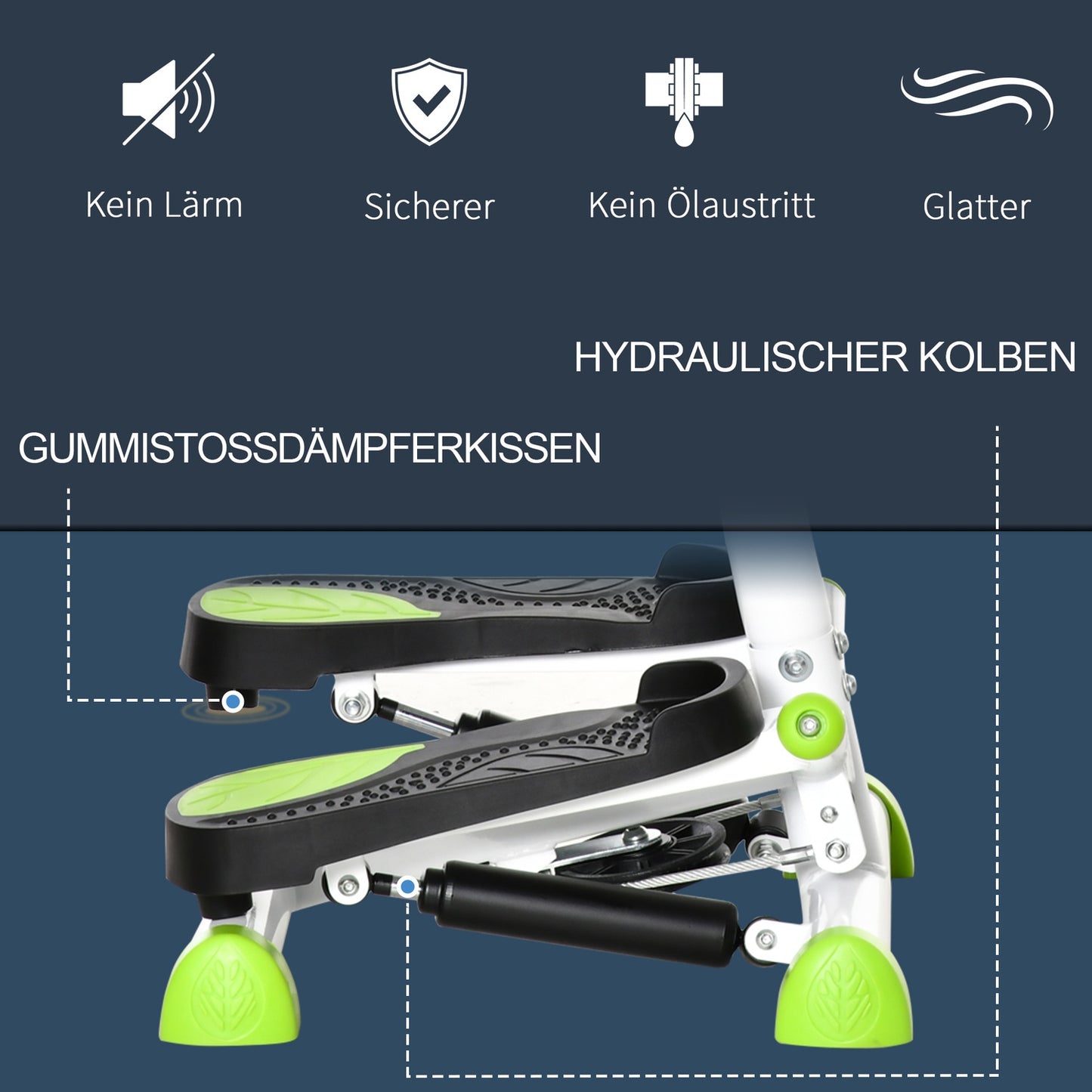 Stepper with LCD, Handle - Steel, Supports 100 kg