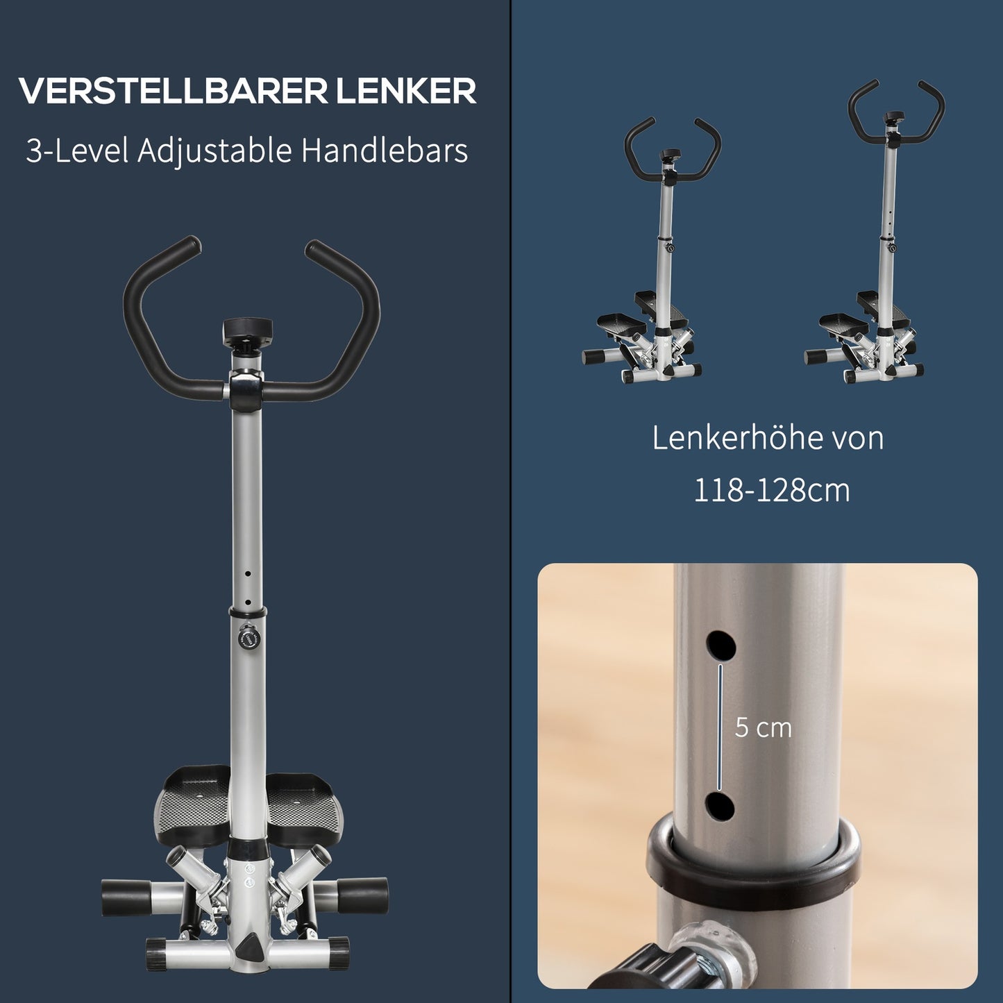 Exercise bike with adjustable speed and LCD display