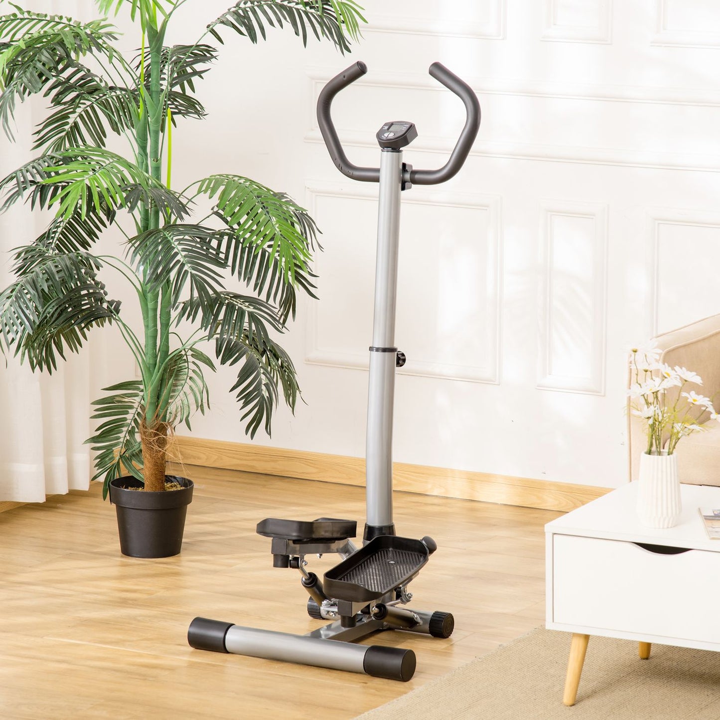 Exercise bike with adjustable speed and LCD display