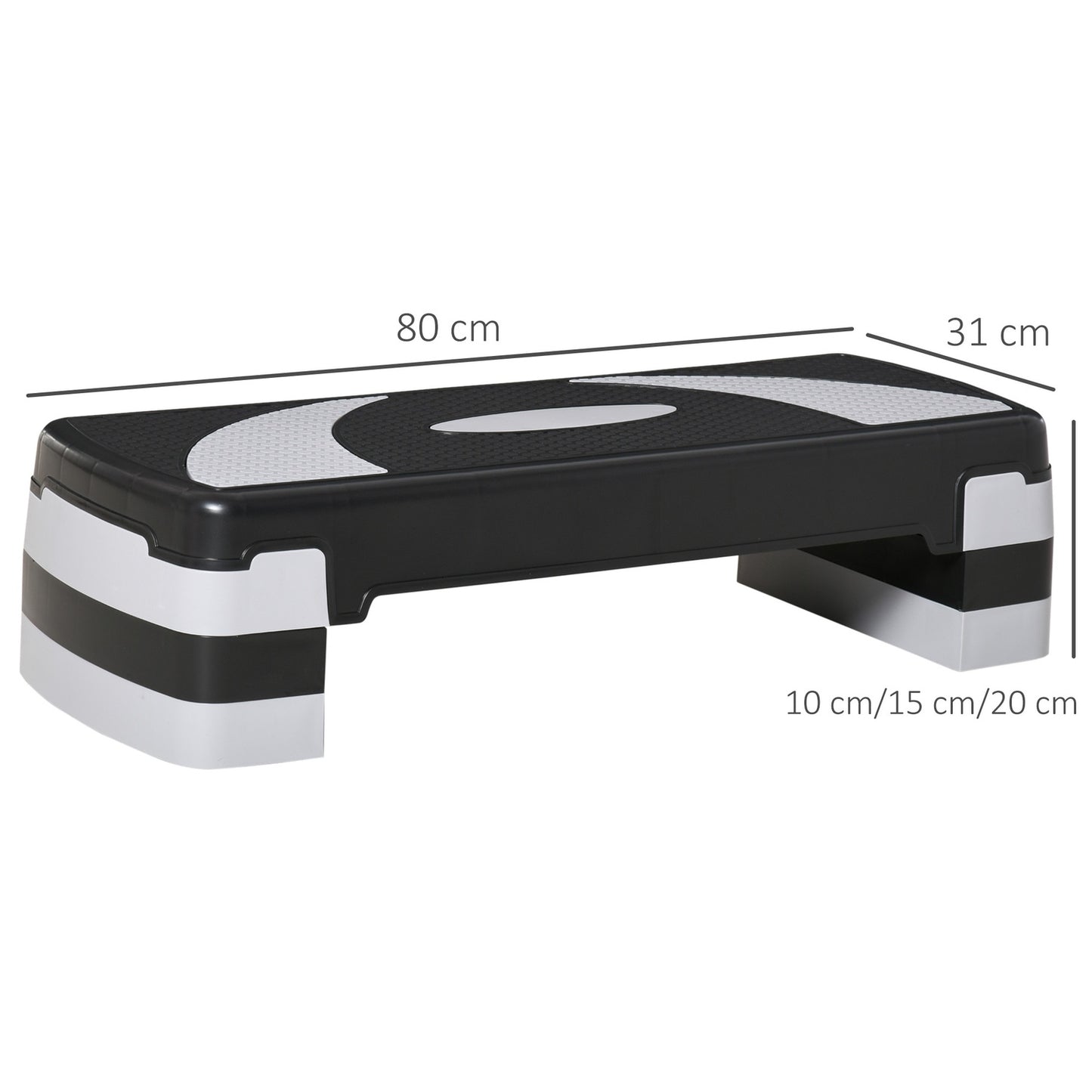 Adjustable Aerobic Stepper, 3 heights, 150 kg capacity