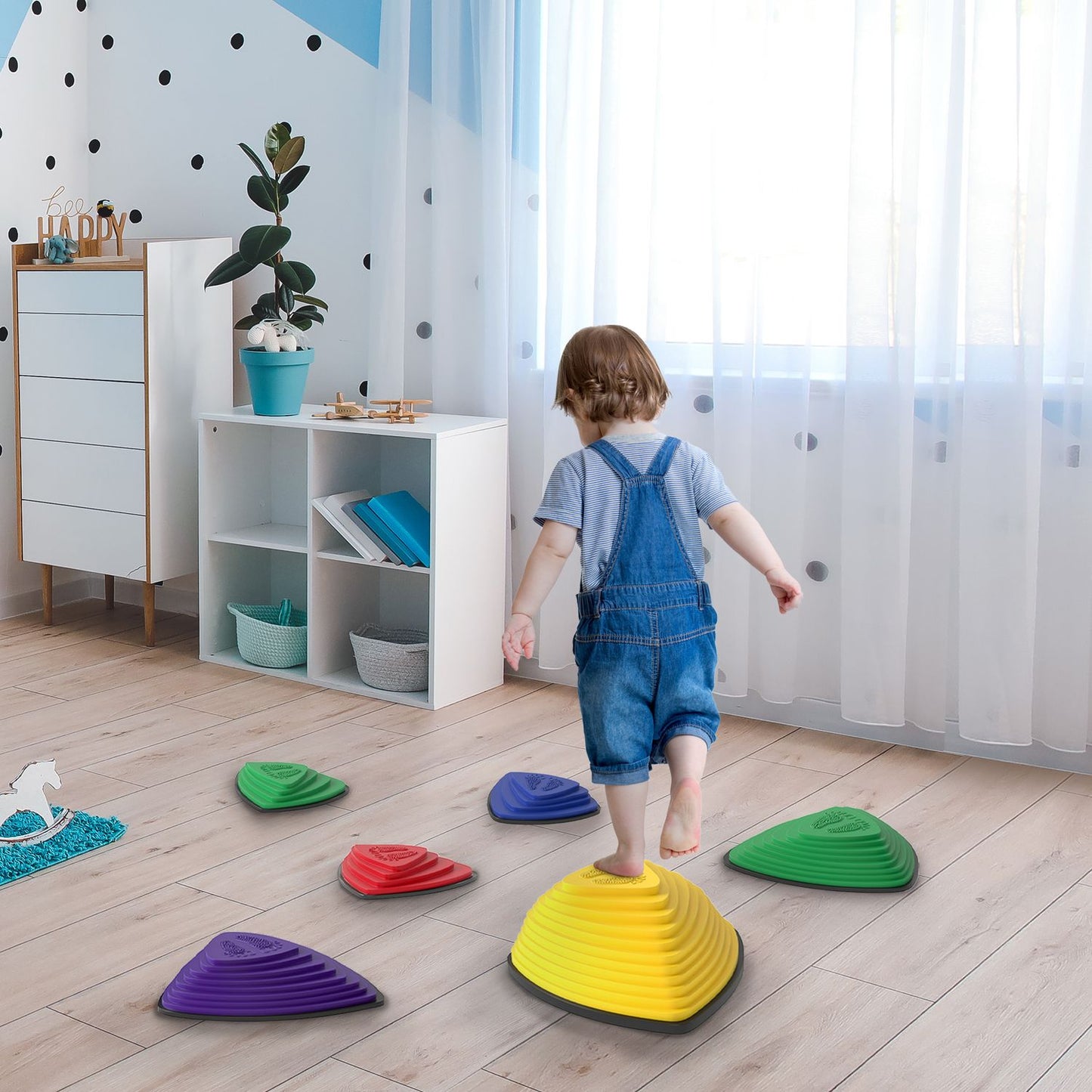 Stepping Stones Set, Non-Slip, Indoor/Outdoor, Stackable