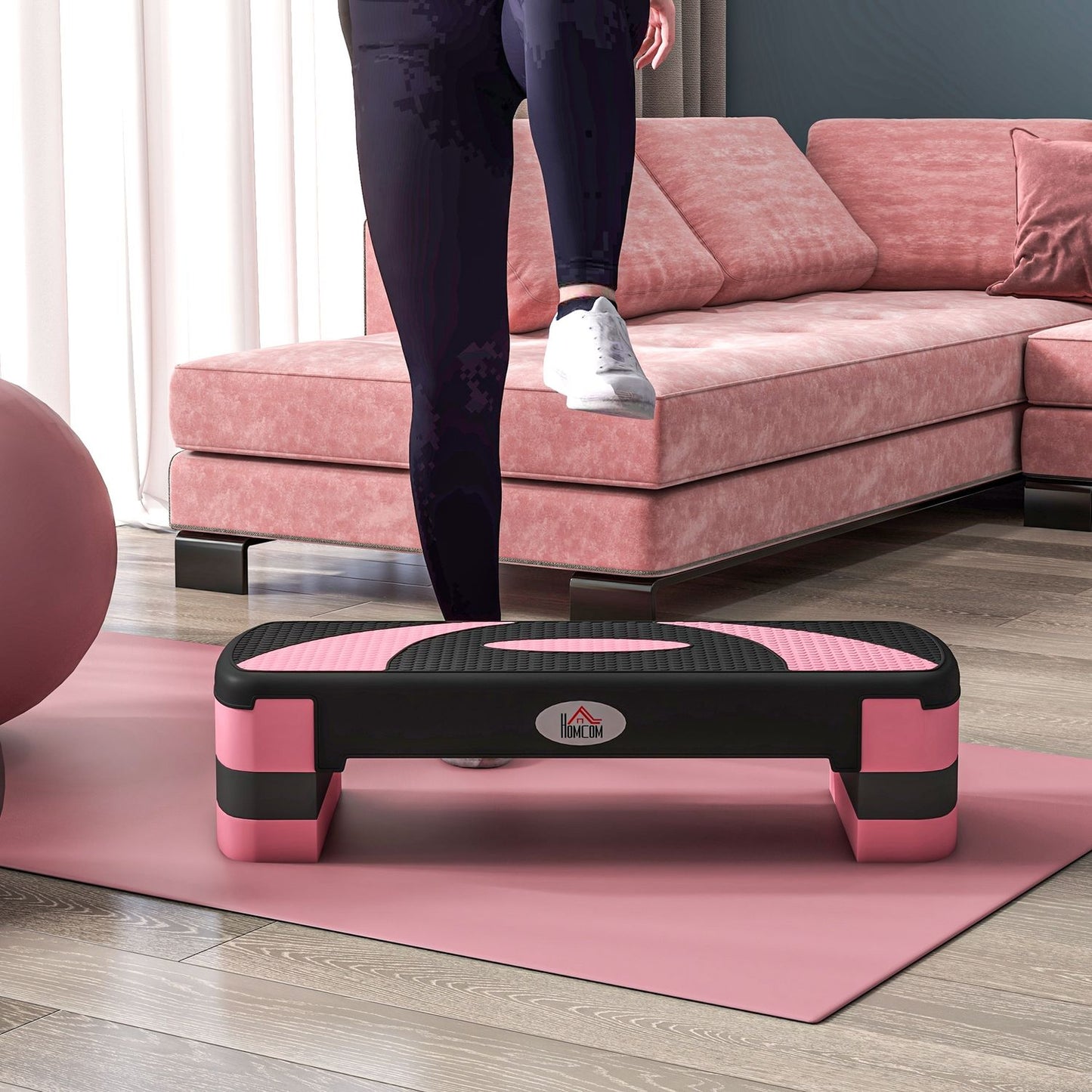 Height adjustable Aerobic Stepper, 3 levels, 150 kg Capacity