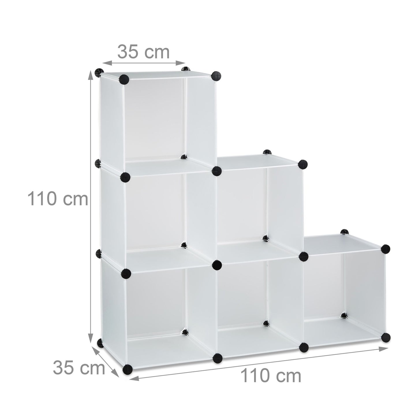 Step shelf 6 compartments for connection