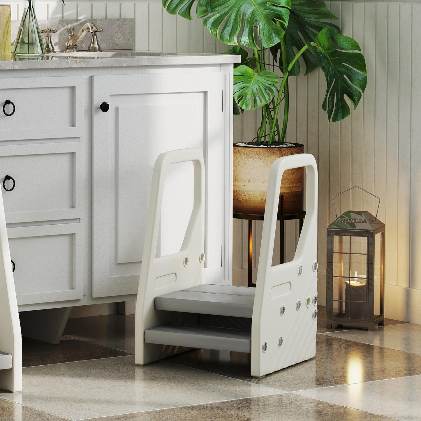 3-step stool for children, adjustable, anti-slip