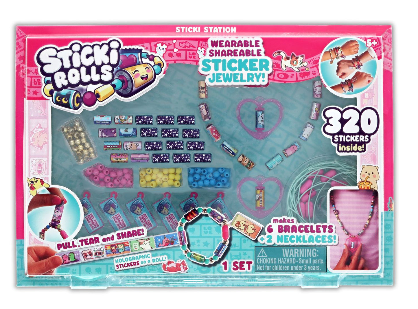 Sticki Rolls Accessories Set With Stickers Sticki Station