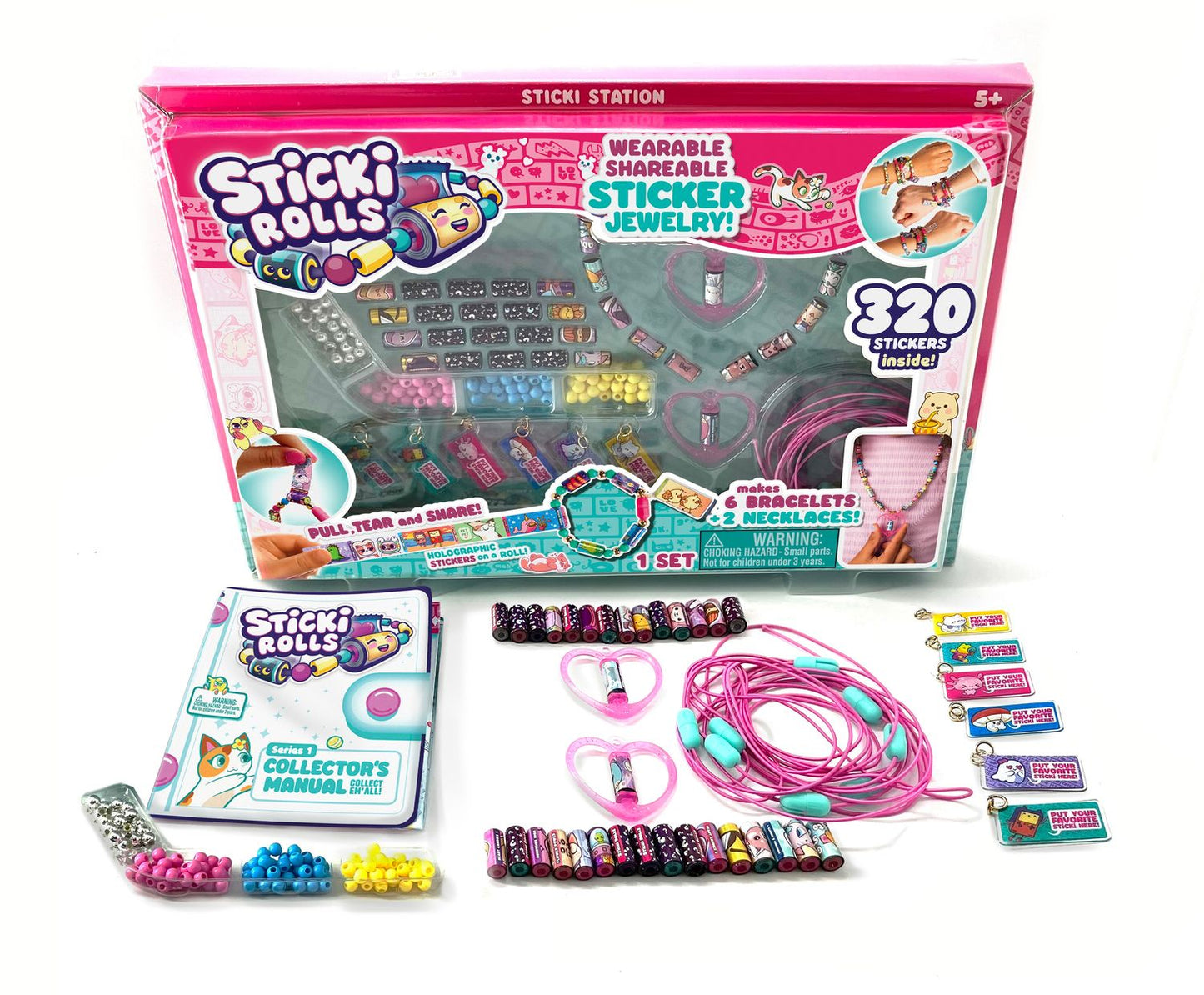 Sticki Rolls Accessories Set With Stickers Sticki Station