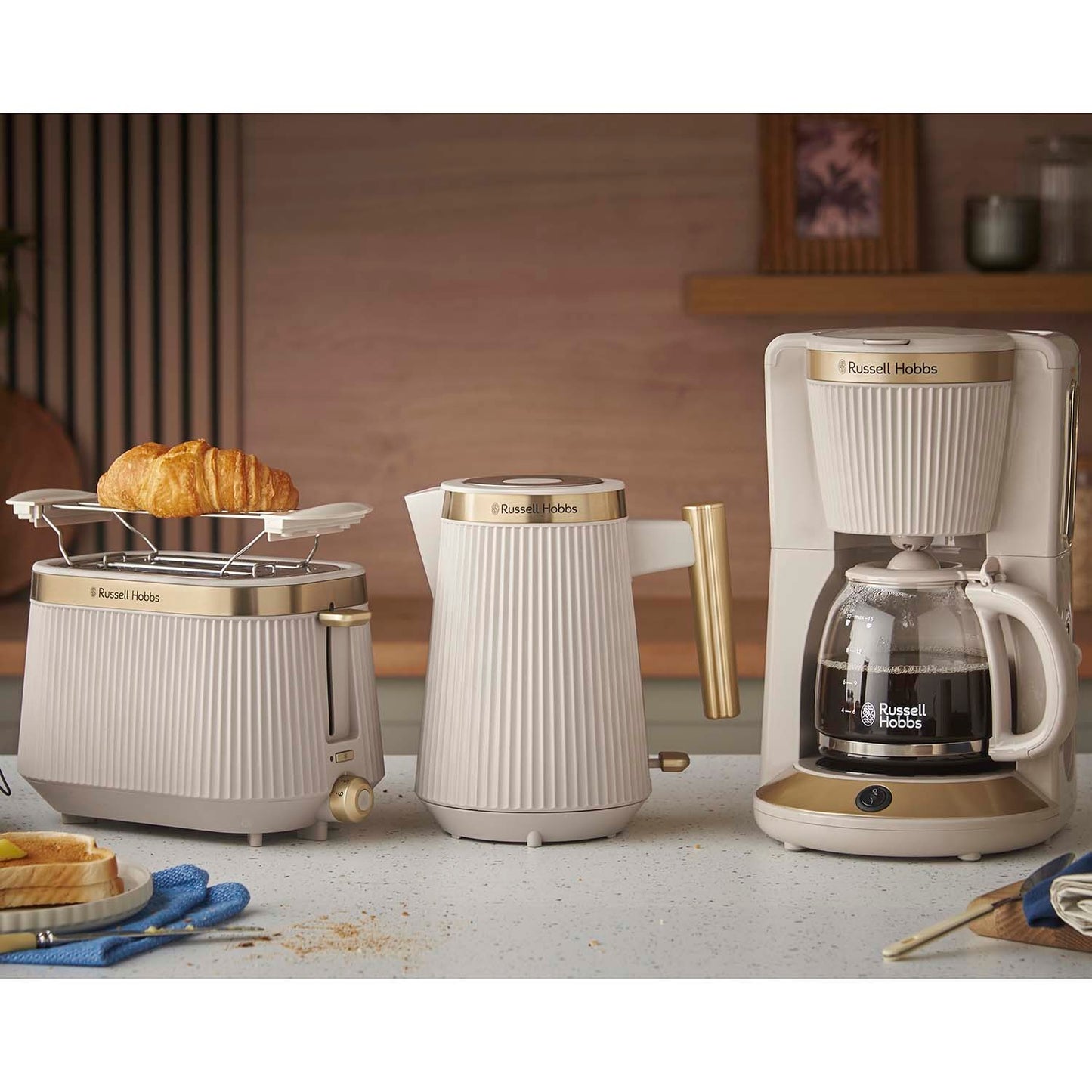 Stone-Colored Toaster, 1.25L Capacity