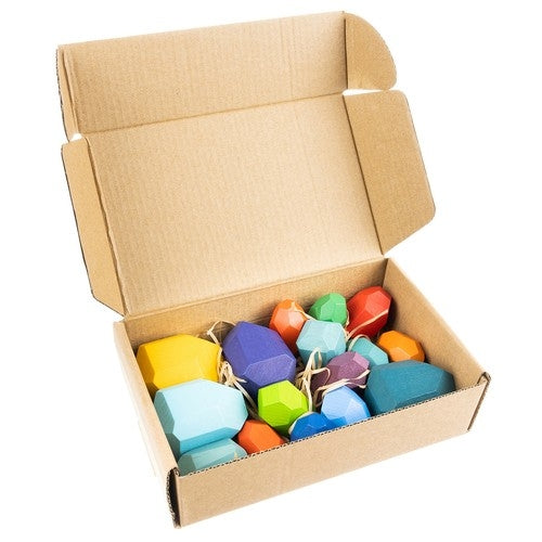 Stones/wooden blocks - 16 pcs. 22475