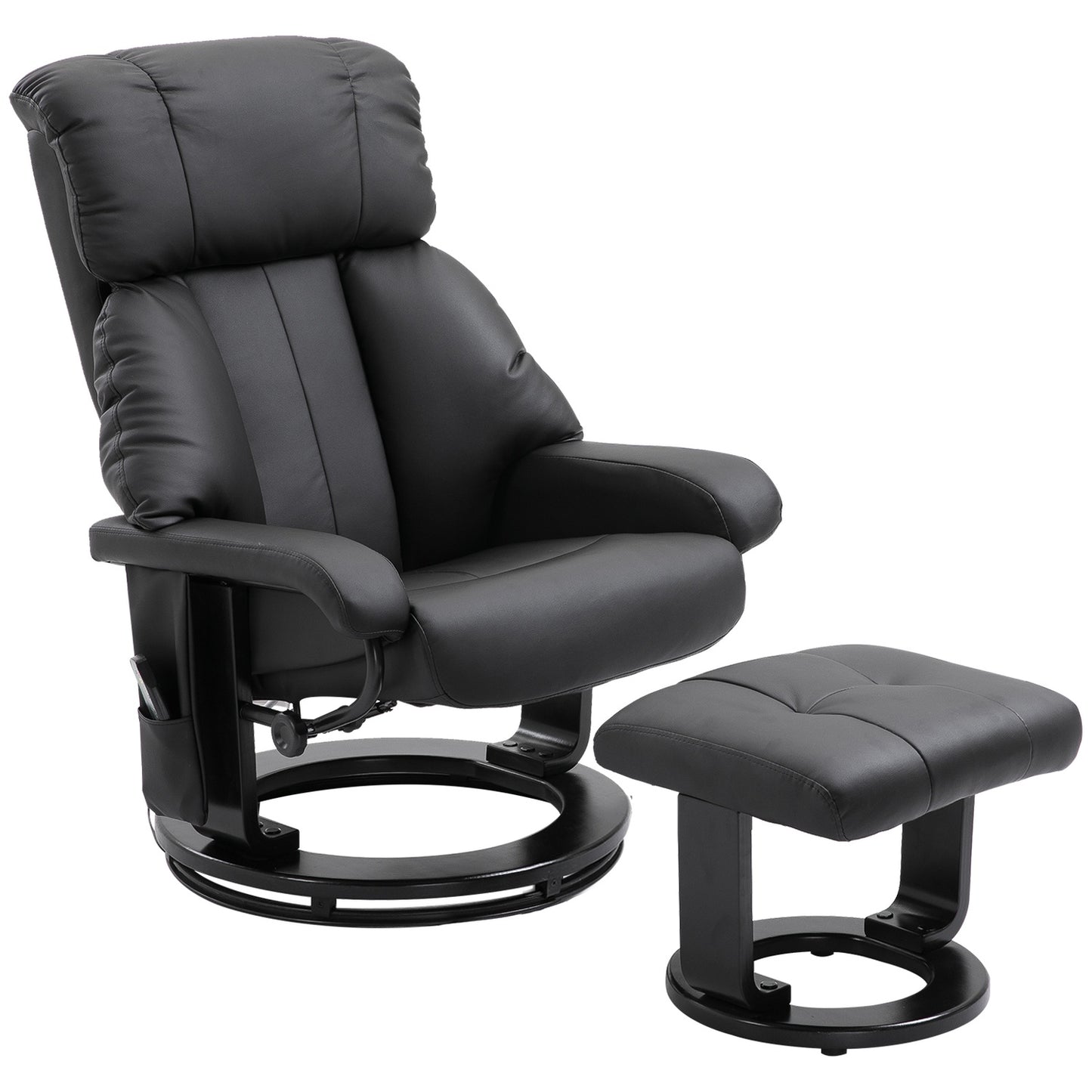 Black massage stool - 76x80x102 cm Adjustable height