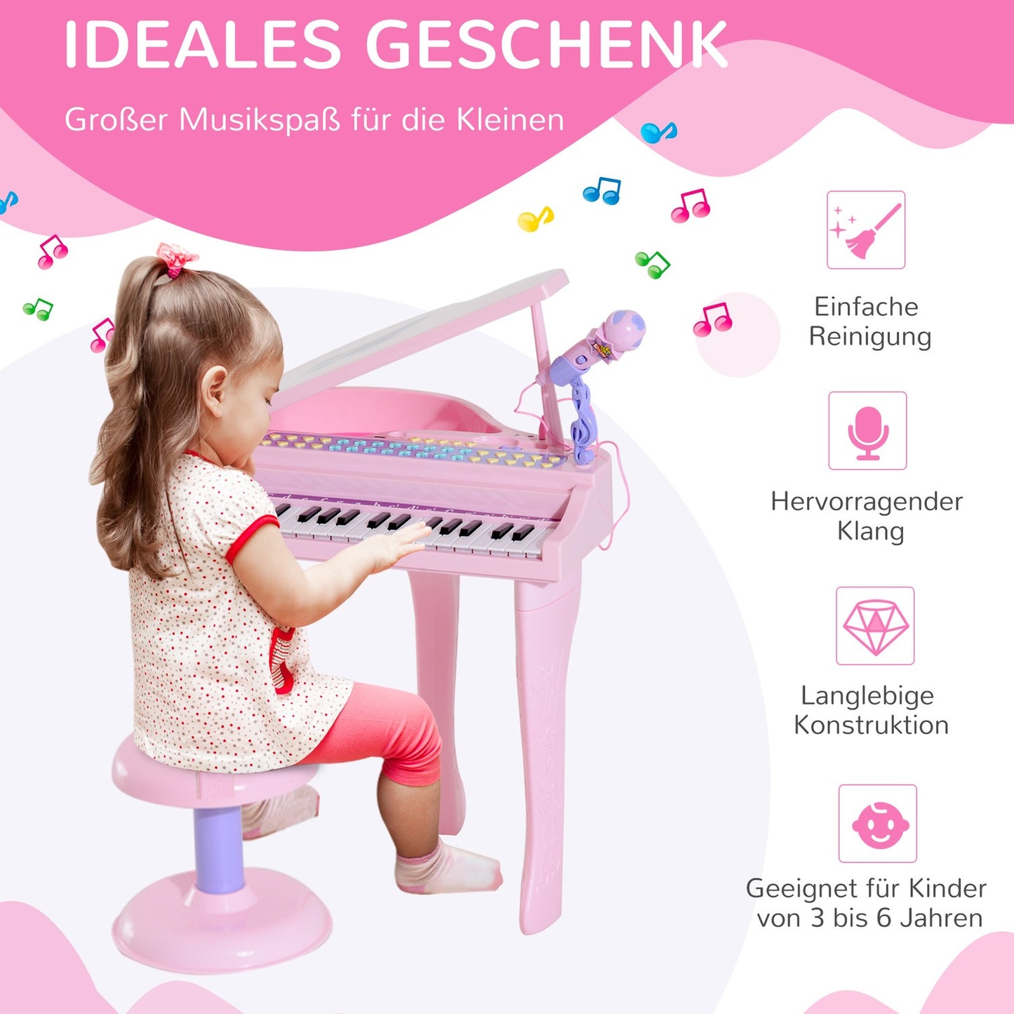 Stool for musical instruments for children, durable design