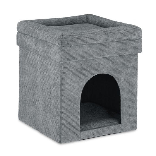Stool for cat cave in grey