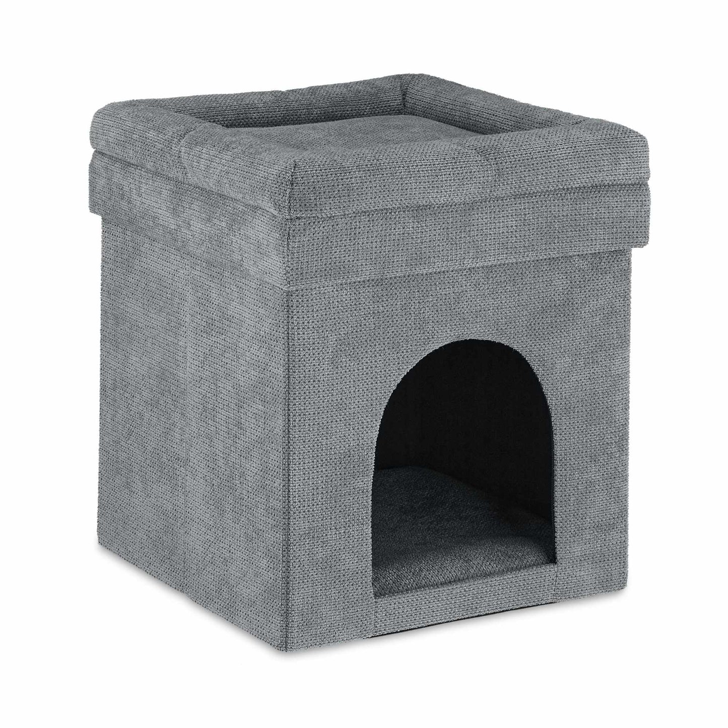 Stool for cat cave in grey