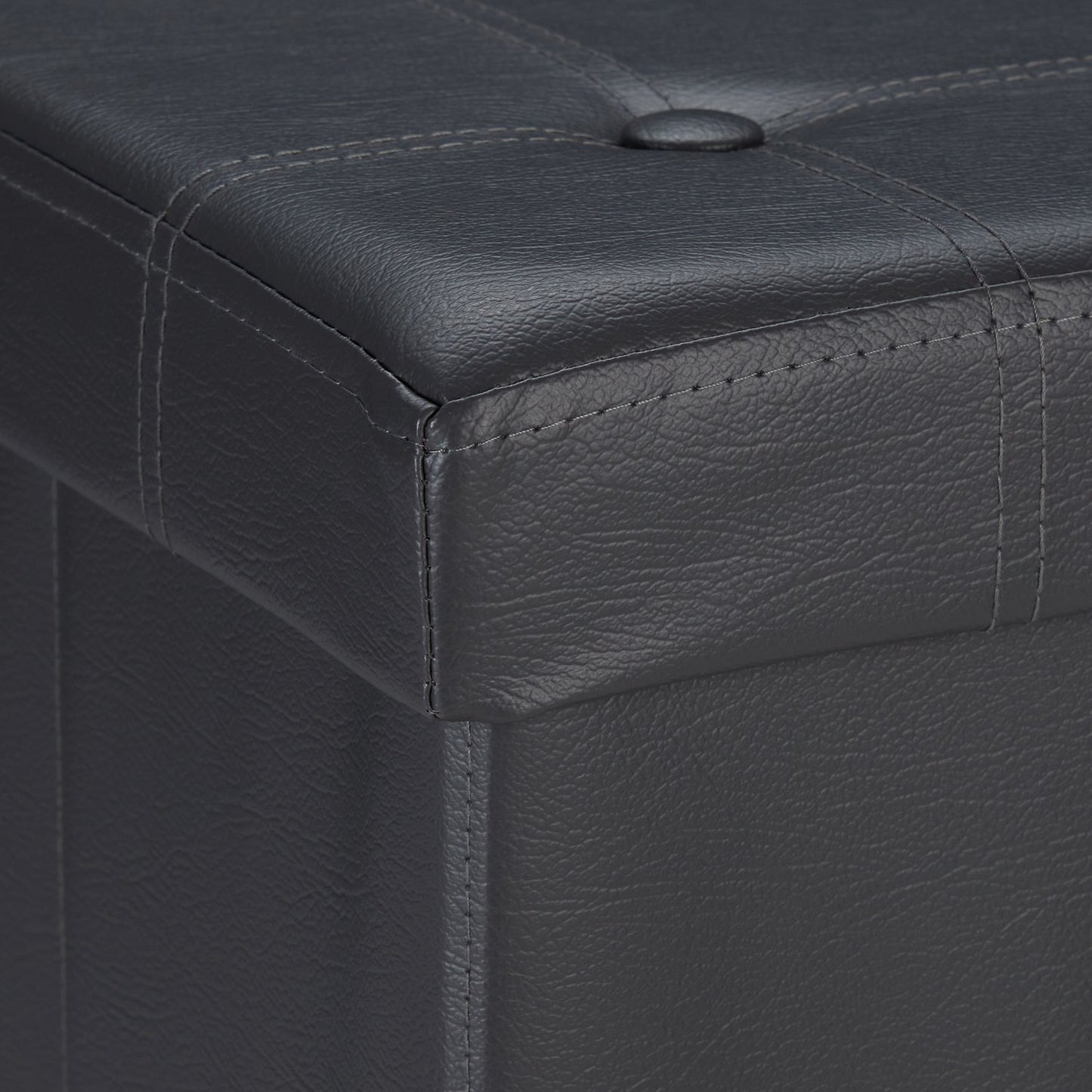 Stool in artificial leather with storage space