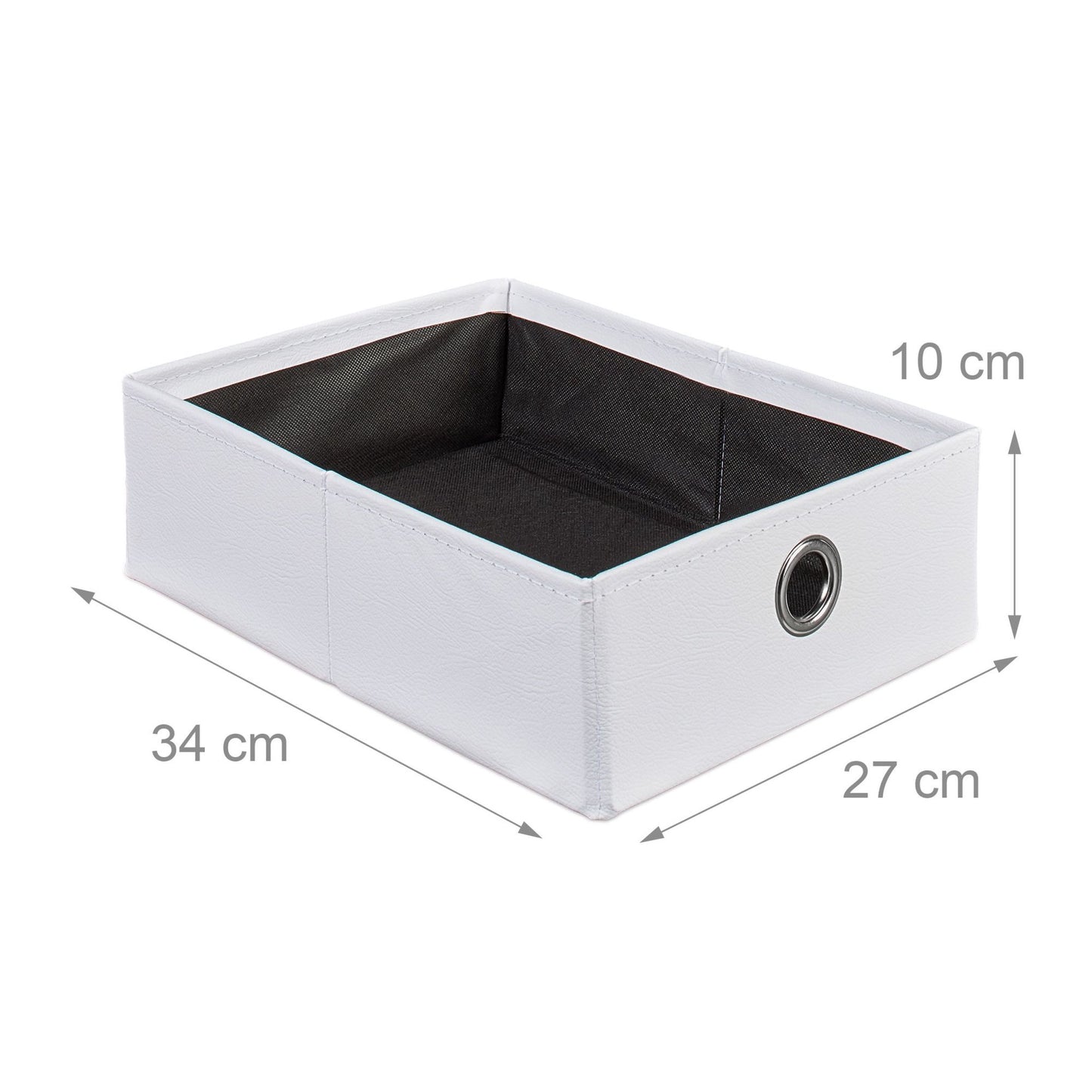 Stool in imitation leather with 2 compartments