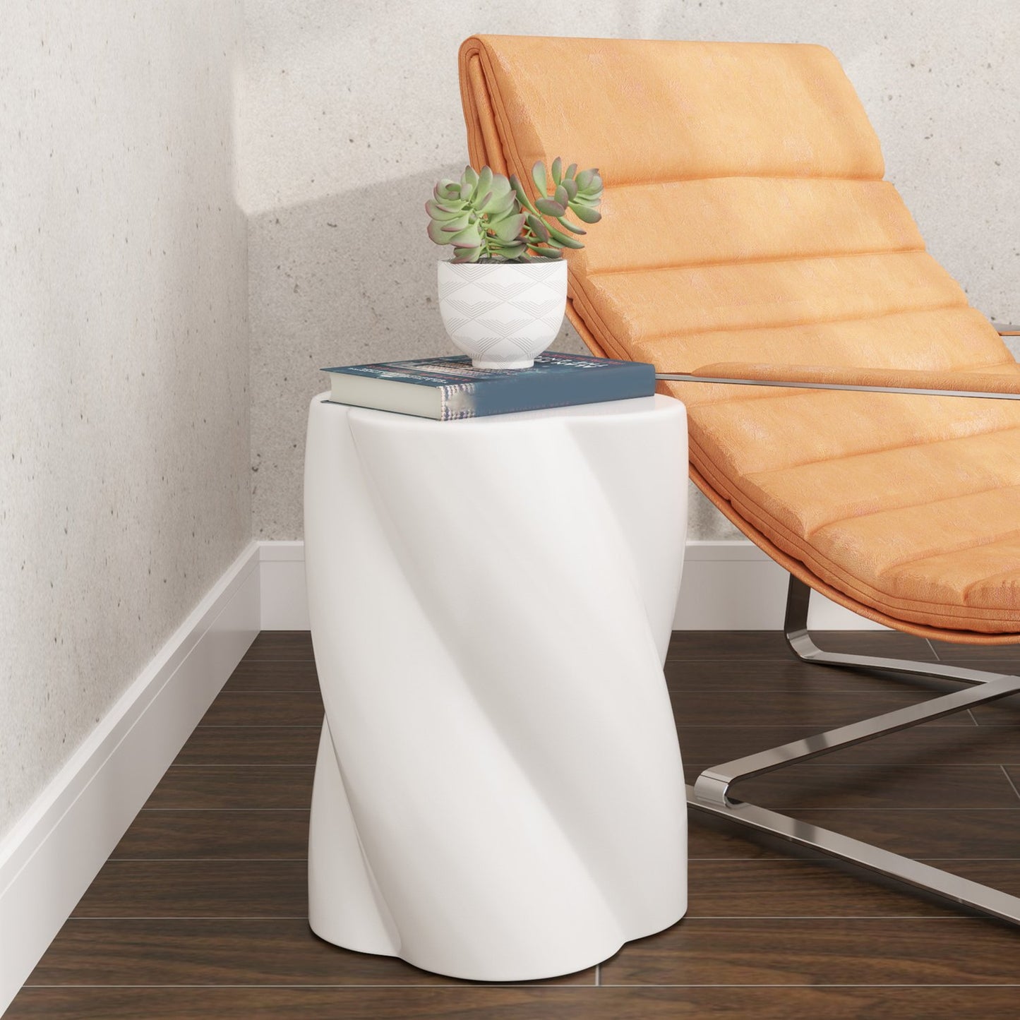 Ceramic spiral pallet, weatherproof, 120 kg load, white