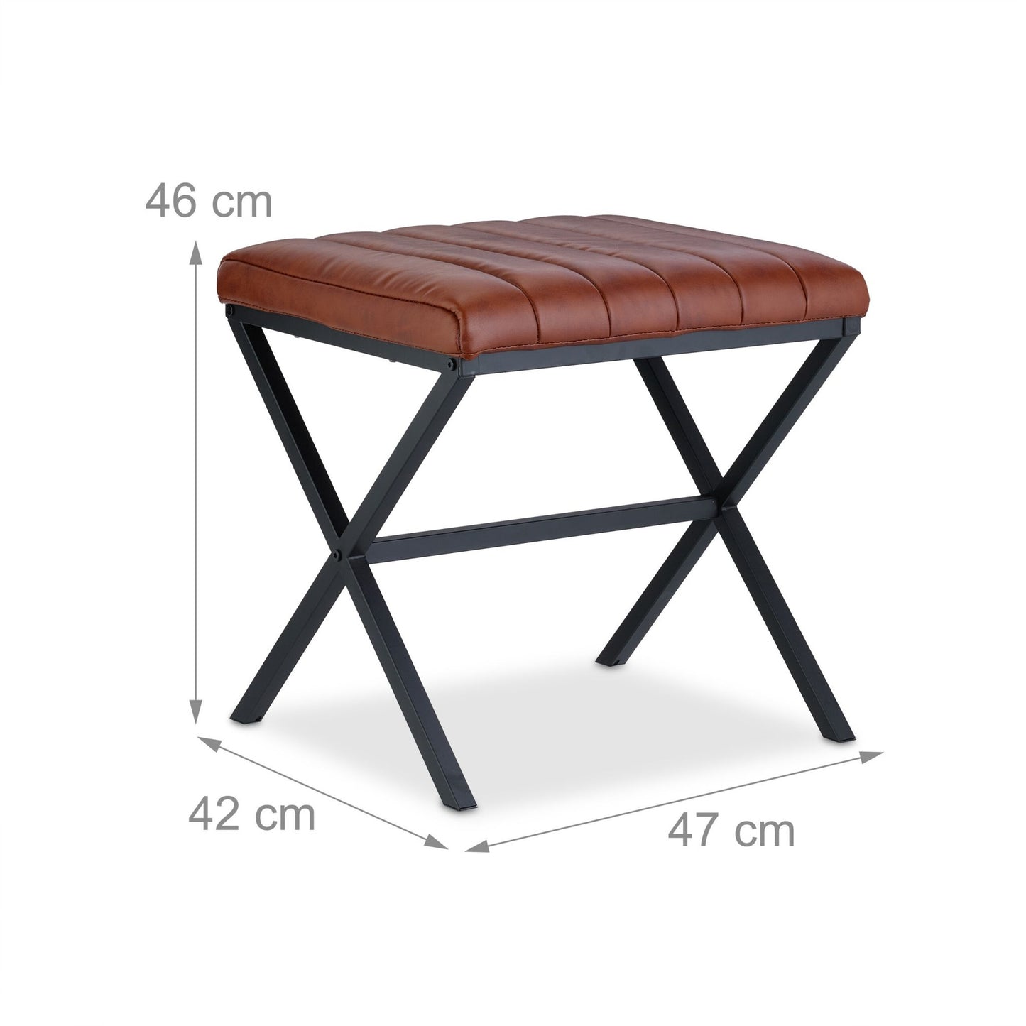 Stool with artificial leather cover