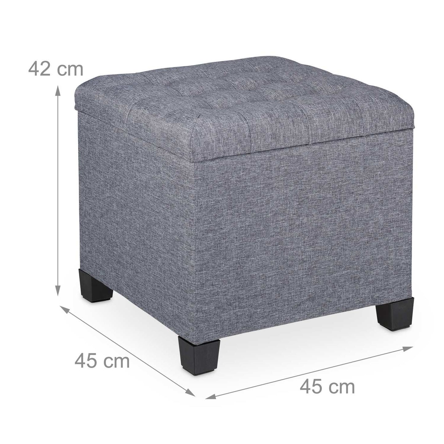 Stool with padding in gray