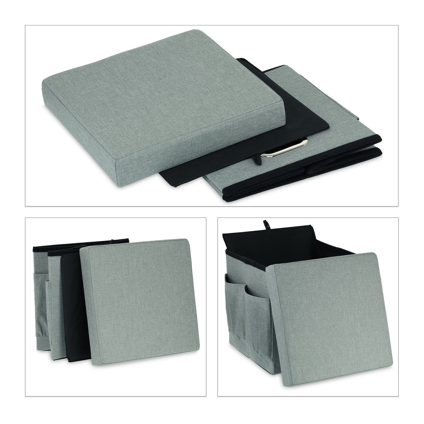 Stool with storage & pockets