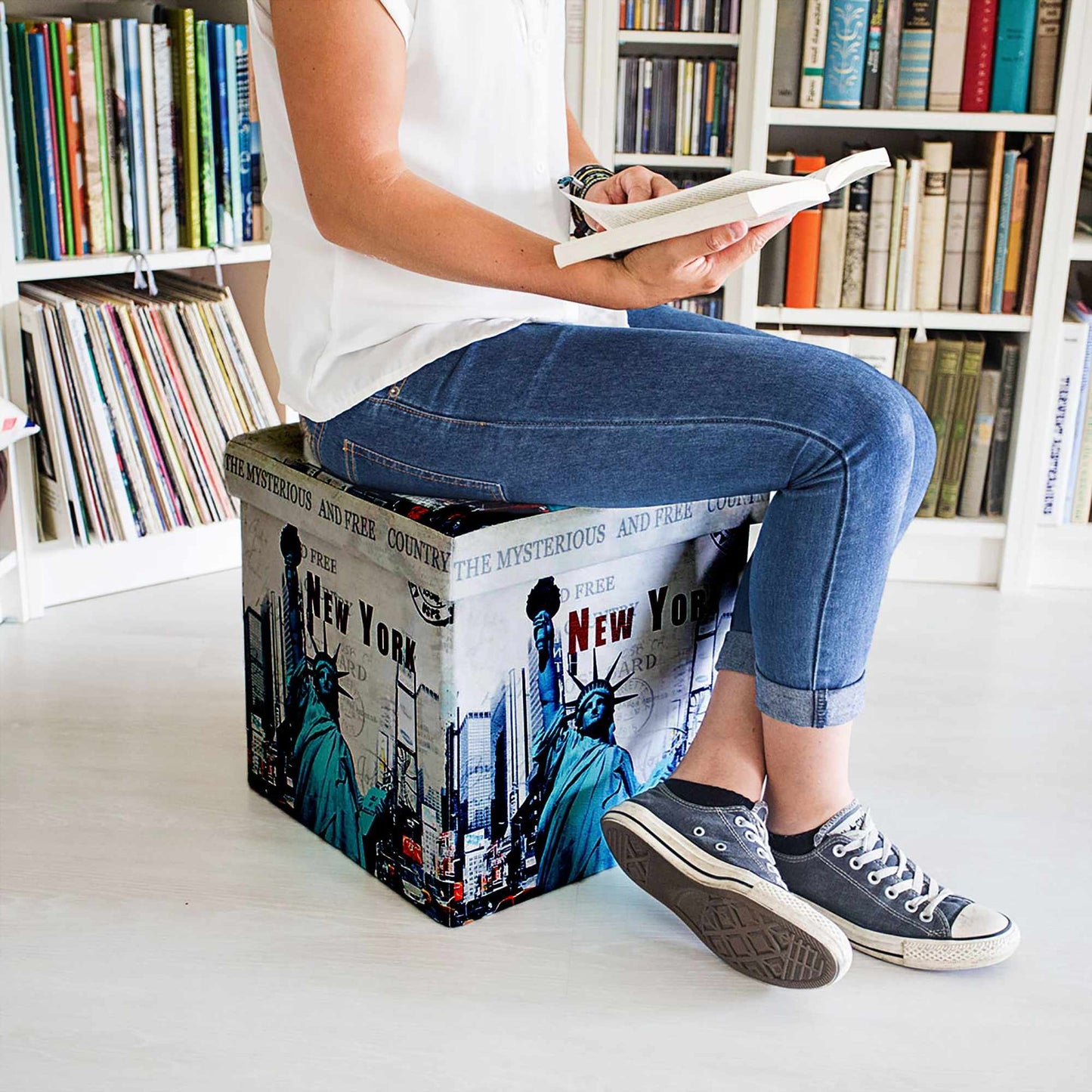 Stool with storage space Trend motif