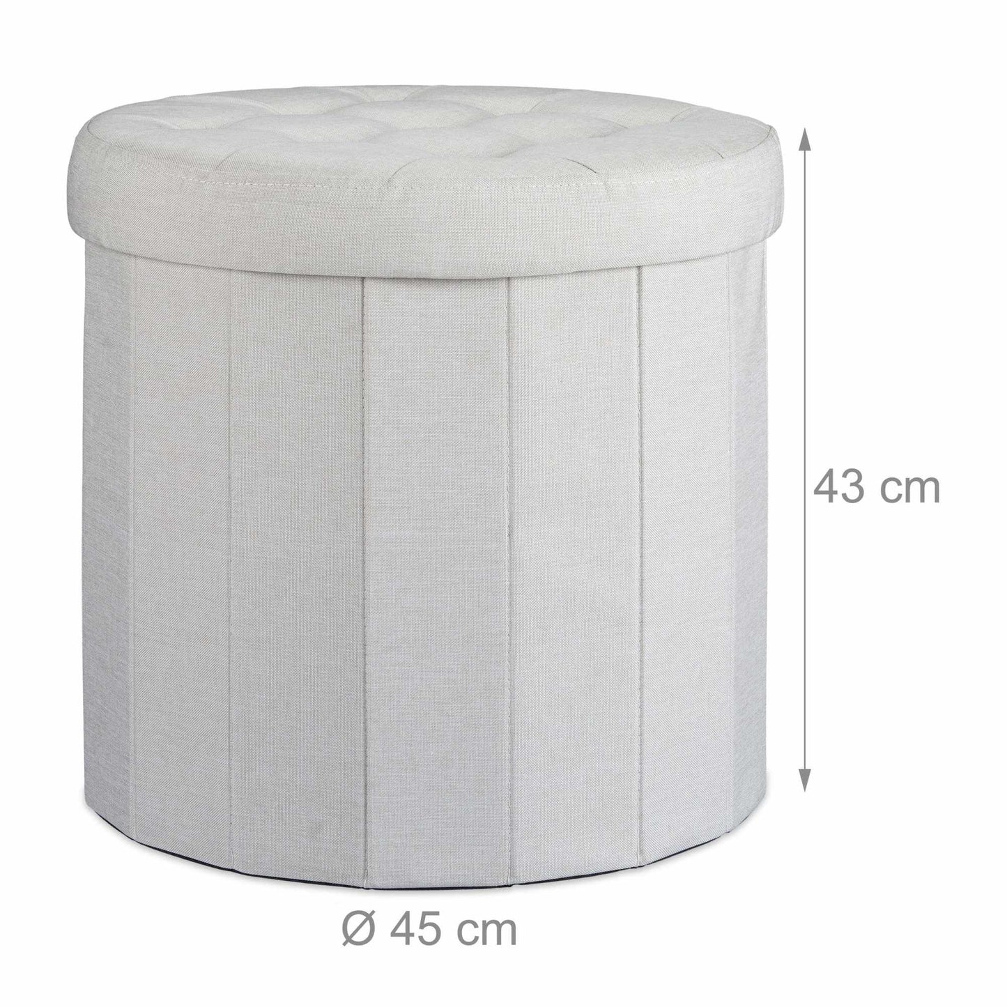 Stool with storage space size L round
