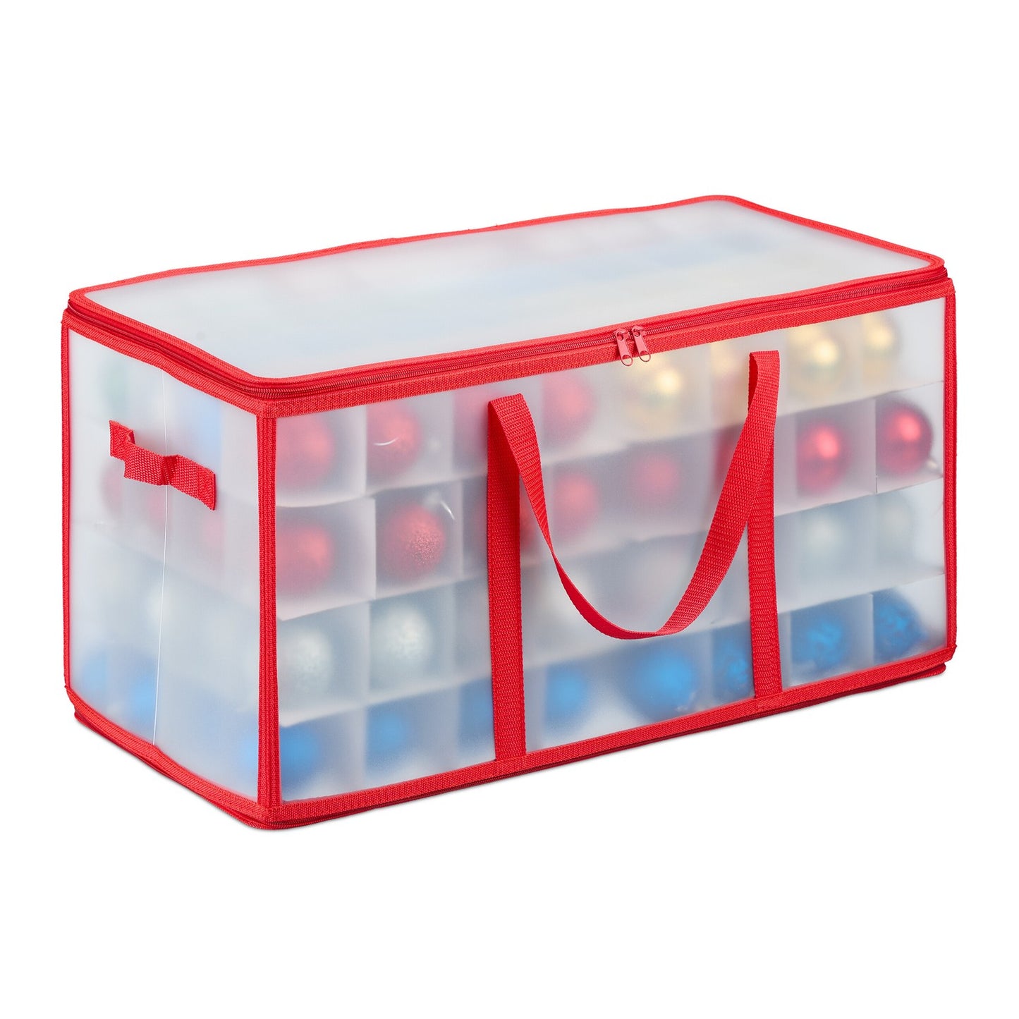 Storage Bag for 128 Christmas Ornaments, Adjustable Dividers