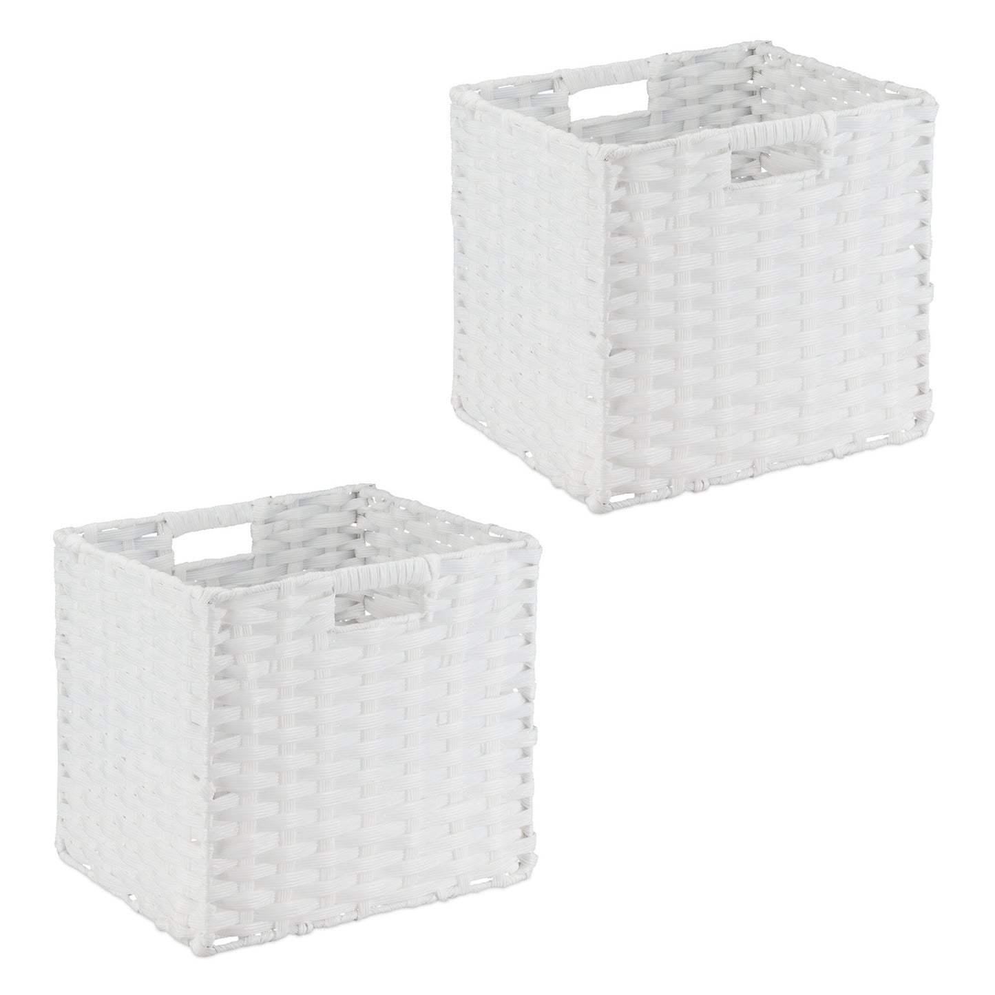 Storage Baskets Set of 2 – Durable Plastic Organisers
