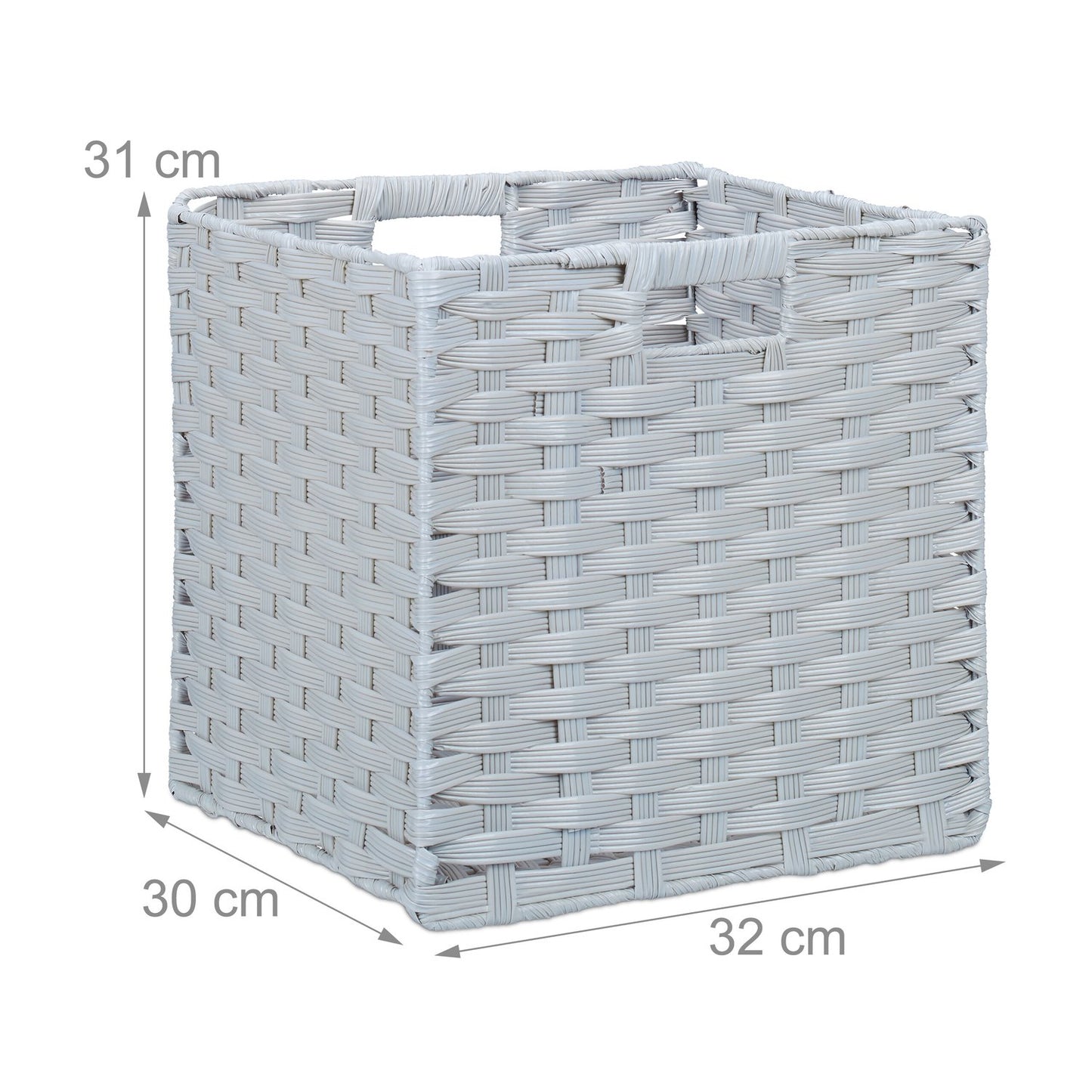 Storage Baskets Set of 2 – Durable Plastic Organisers