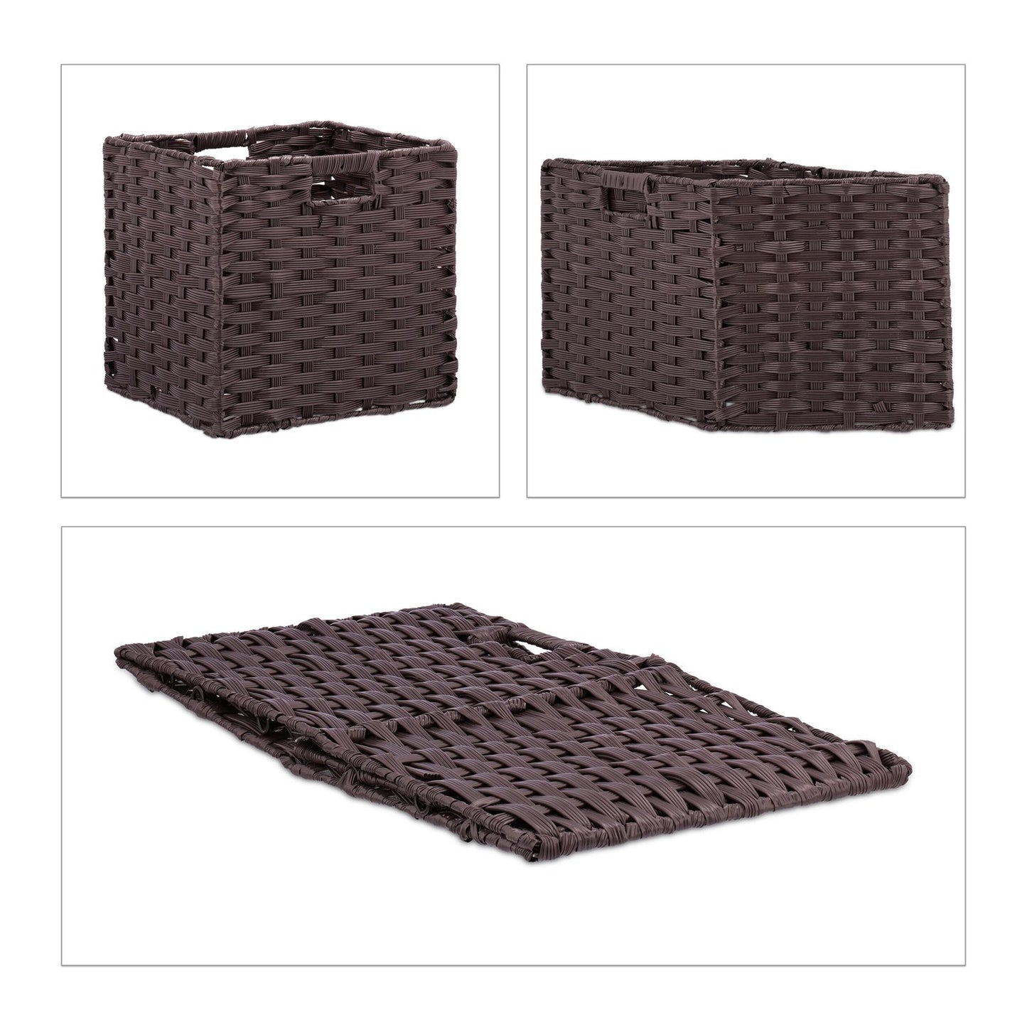 Storage Baskets Set of 4 – Durable Plastic Organisers