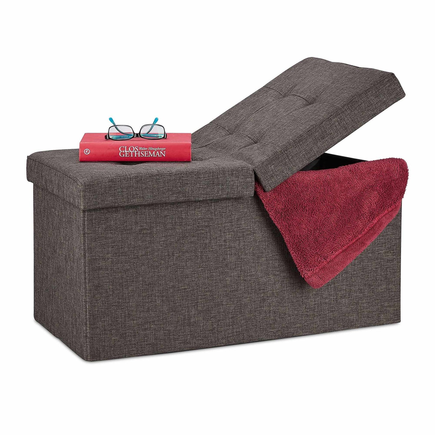 Storage Bench with Hinged Lid