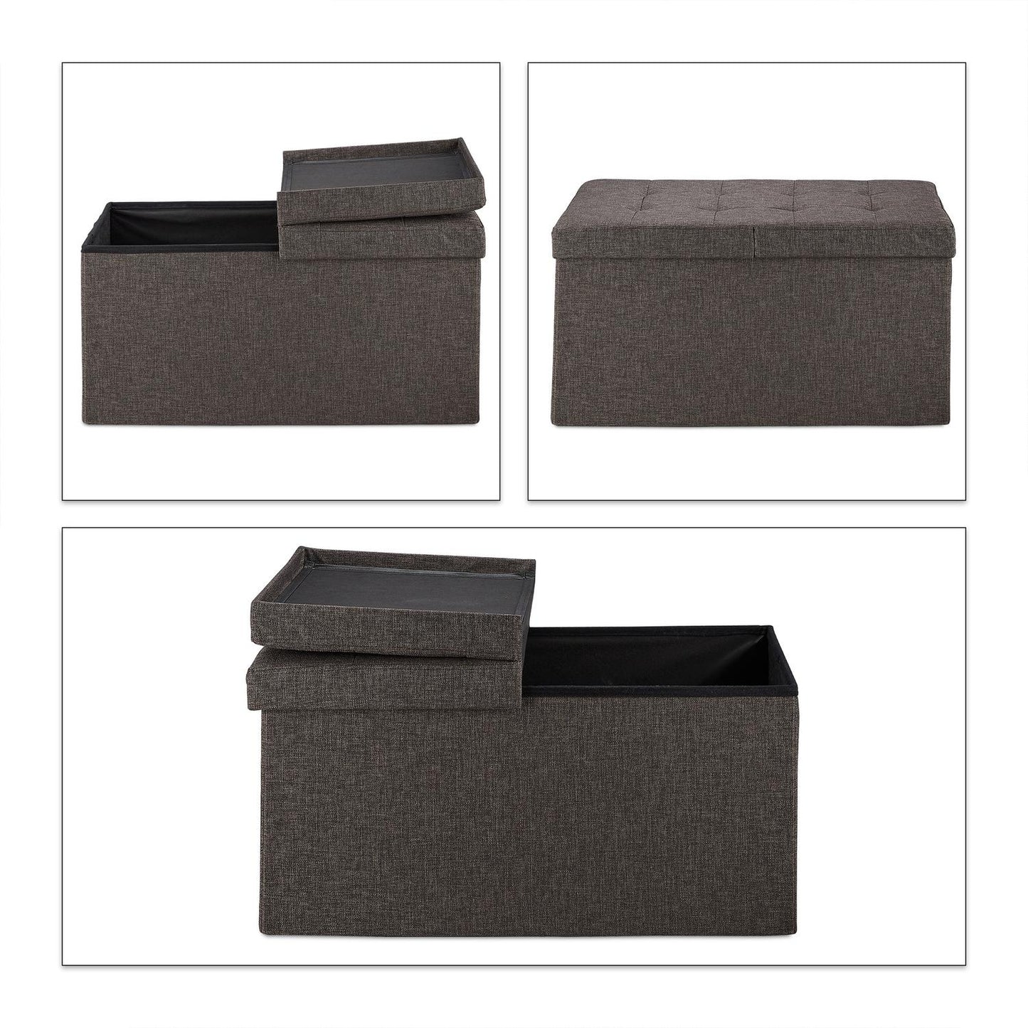 Storage Bench with Hinged Lid