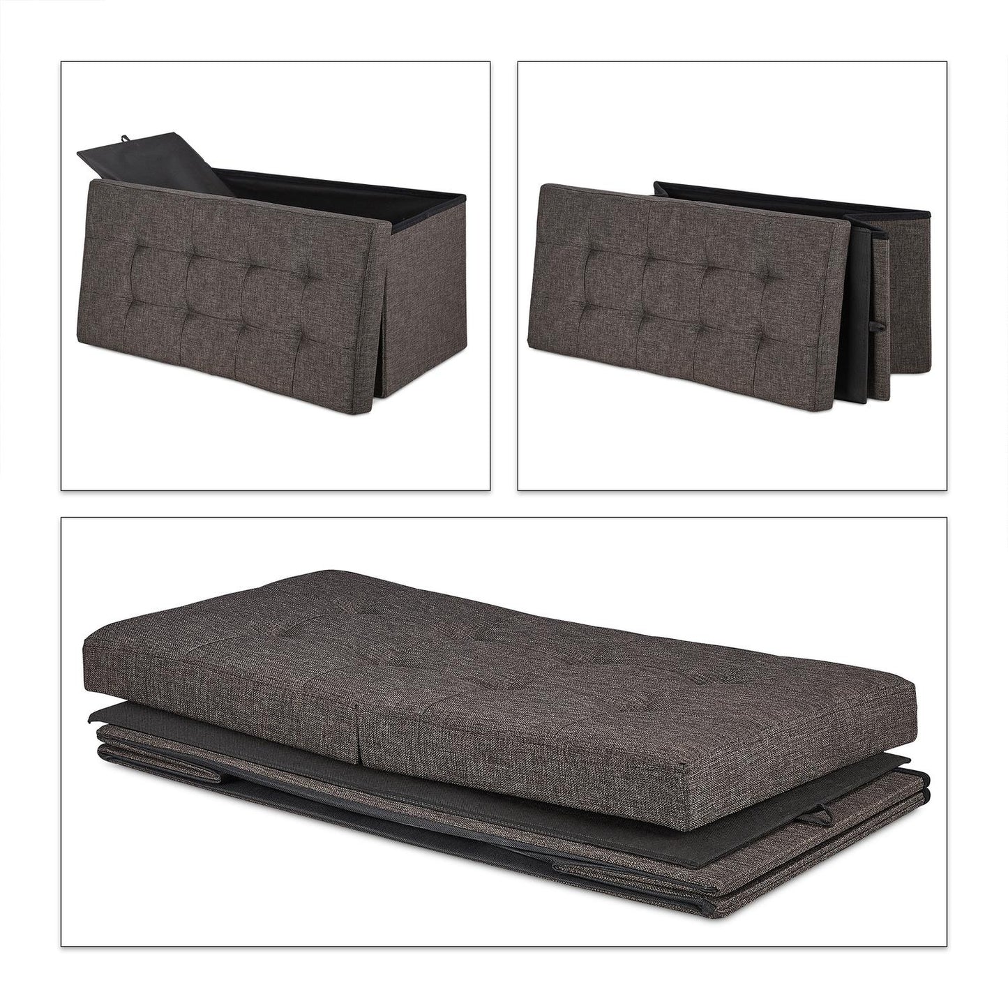 Storage Bench with Hinged Lid