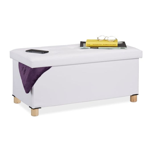 Storage Bench with Wooden Feet
