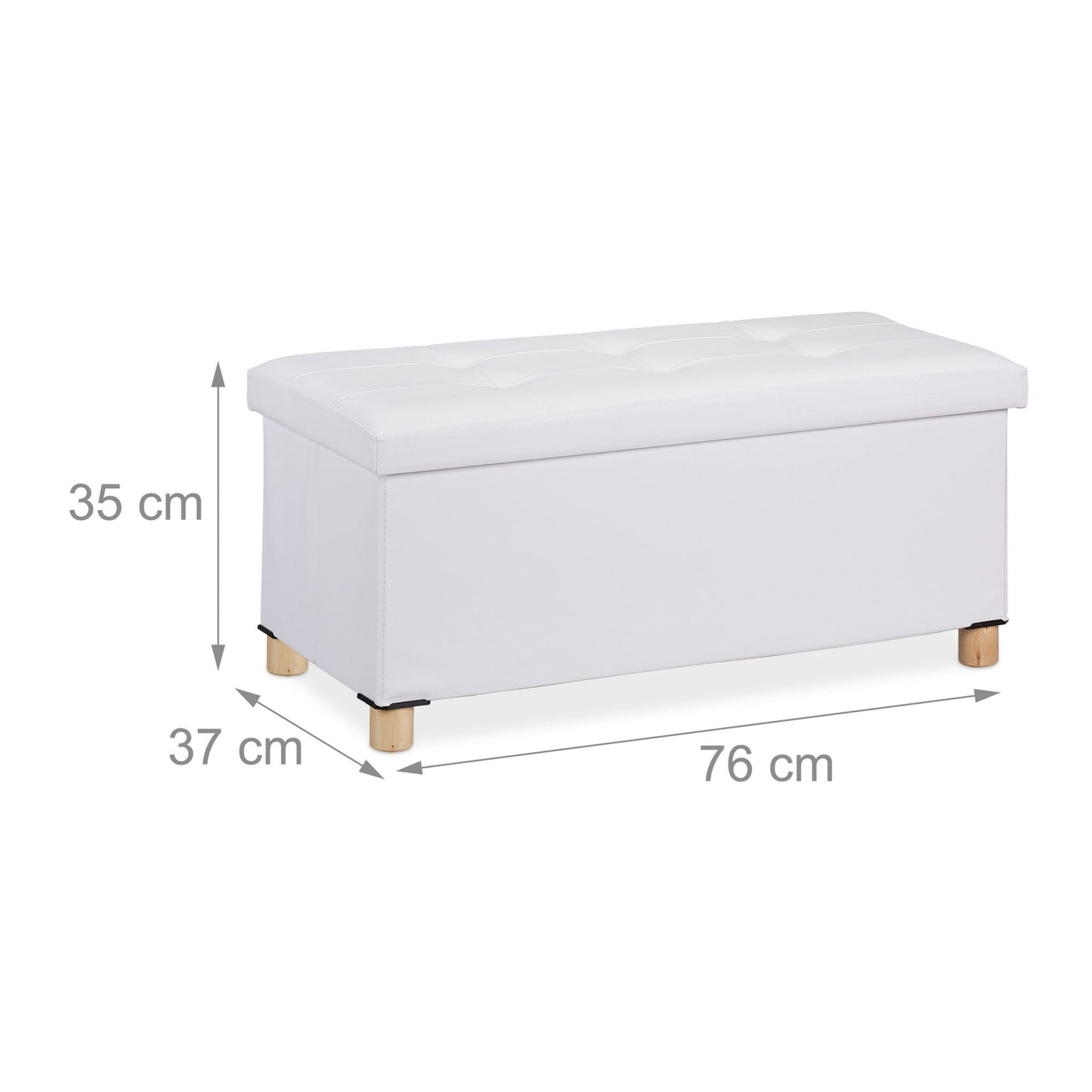 Storage Bench with Wooden Feet