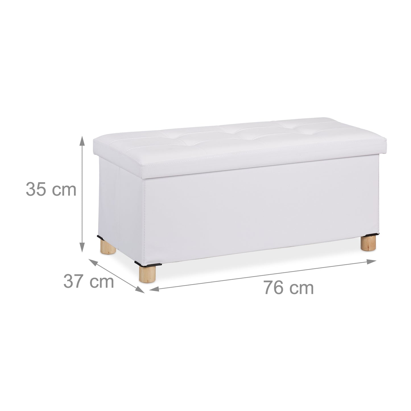 Storage Bench with Wooden Feet